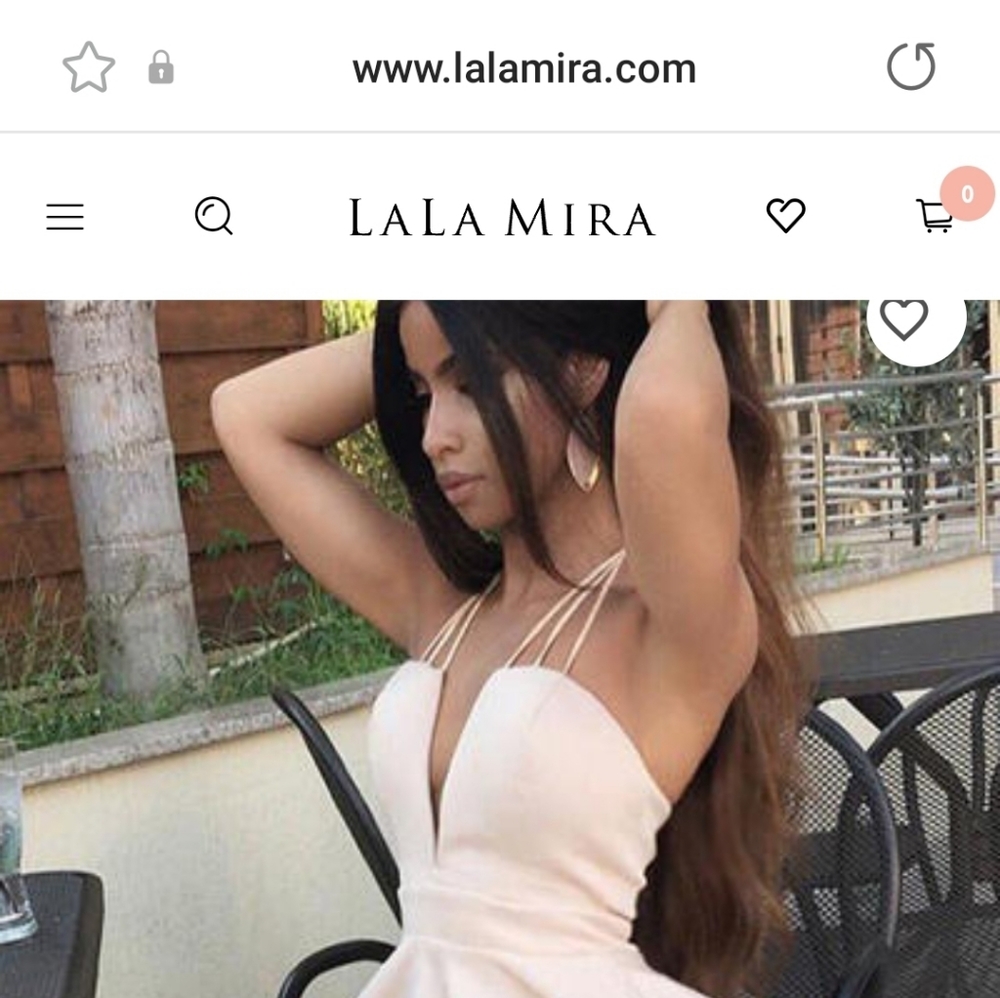 New! Lalamira Sz8 pink Ruffle A line/ Princess Short/ Satin Homecoming Dress